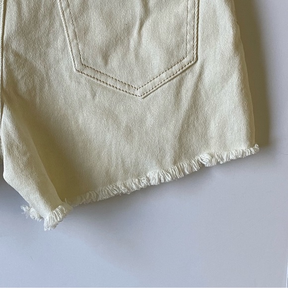 Shorts Size 1 25 Super High Rise New York Rewash Ivory White Juniors Cutoff EUC - Picture 11 of 16